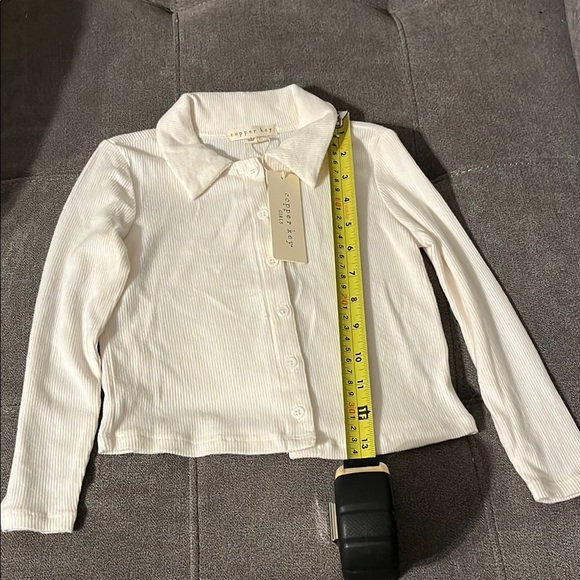 Copper Key Ivory Ribbed Knit Top - Picture 4 of 8